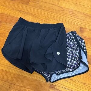 All in Motion Black and Purple Athletic Shorts